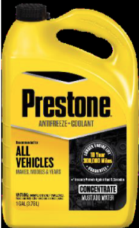 Picture of Prestone Products Recalls Antifreeze Due to Failure to Meet Child Resistant Packaging Requirements; Risk of Poisoning
