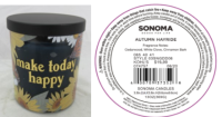 Picture of Kohl's Recalls Three-Wick SONOMA Goods For Life Branded Candles Due to Fire and Burn Hazards