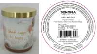 Picture of Kohl's Recalls Three-Wick SONOMA Goods For Life Branded Candles Due to Fire and Burn Hazards