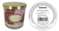 Picture of Kohl's Recalls Three-Wick SONOMA Goods For Life Branded Candles Due to Fire and Burn Hazards