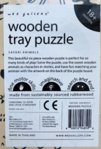 Picture of Wee Gallery Recalls Wooden Tray Puzzles Due to Choking Hazard