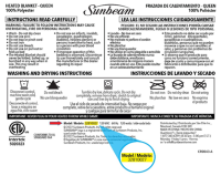 Picture of Sunbeam Heated Blankets Recalled Due to Burn and Fire Hazards; Distributed by Star Elite