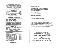 Picture of Sleep Technologies Recalls Eco Terra Mattresses Due to Fire Hazard; Violation of Federal Mattress Flammability Regulation; Sold Exclusively on Ecoterrabeds.com