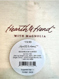 Picture of Target Recalls Hearth & Handâ„¢ with Magnolia Toy Mushroom Peg Sorters Due to Choking Hazard (Recall Alert)