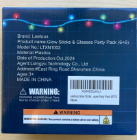 Picture of Leetous Recalls Glow Sticks and Glasses Party Pack Toys Due to Serious Injury or Death from Ingestion Hazard; Violation of Federal Regulations for Battery-Operated Toys; Sold Exclusively on Amazon.com