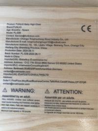 Picture of Funlio Convertible High Chairs Recalled Due to Risk of Serious Injury or Death from Fall and Entrapment Hazards; Violation of Federal Standards for High Chairs; Sold by Ecogoods