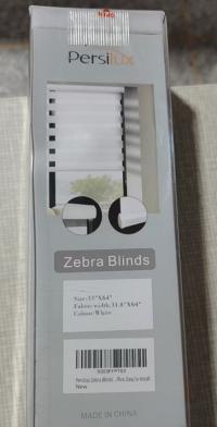 Picture of Persilux Brand Zebra Blinds Recalled Due to Strangulation and Entanglement Hazards and Risk of Serious Injury or Death; Violates Federal Rule for Window Coverings; Sold on Amazon