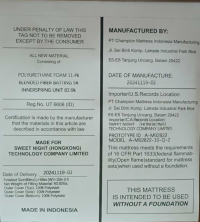 Picture of Avenco and Novilla Mattresses Recalled Due to Risk of Serious Injury or Death from Fire; Violates Mandatory Flammability Standard for Mattresses; Manufactured by PT Champion
