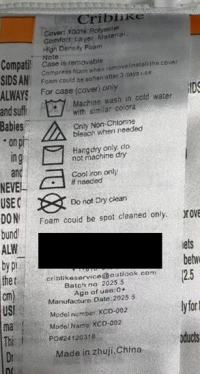 Picture of F&F Fine Wines Recalls Kirkland Signature Valdobbiadene Prosecco Entrapment or Suffocation; Violates Mandatory Standards for Mattresses; Sold on Amazon by Mengna Criblike Mattresses Recalled Due to Risk of Serious Injury or Death from Entrapmen