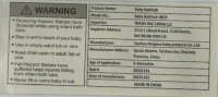 Picture of Napei Infant Bath Tubs Recalled Due to Risk of Serious Injury or Death from Ingestion Hazard; Violates Mandatory Standard for Consumer Products with Button Cell Batteries; Sold on Amazon by Sefon Store