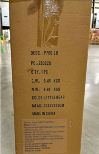 Picture of Play Yards Recalled Due to Risk of Serious Injury or Death from Suffocation and Entrapment Hazards; Violate Mandatory Standard for Play Yards; Sold on Amazon by Anna Queen