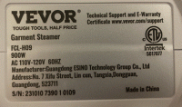 Picture of Sanven Technology Recalls VEVOR Steamers Due to Risk of Serious Injury from Burn Hazard