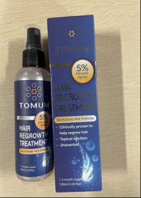 Picture of Tomum Minoxidil Hair Serum Spray Bottles Recalled Due to Risk of Serious Injury or Death from Child Poisoning; Violates Mandatory Standard for Child-Resistant Packaging; Distributed by Belleka