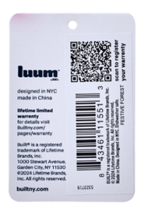 Picture of Lifetime Brands Recalls BUILT LUUM Light Up Tumblers Due to Risk of Choking and Battery Ingestion Hazards