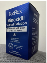 Picture of TecFlox Hair and Beard Growth Serum Bottles Recalled Due to Risk of Serious Injury or Death from Child Poisoning; Violates Mandatory Standard for Child-Resistant Packaging