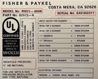 Picture of Free-Standing Professional Gas Ranges Recalled Due to Risk of Burn Hazard; Manufactured by Fisher & Paykel