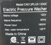 Picture of Pressure Washers Recalled Due to Serious Risk of Injury or Death from Shock and Electrocution Hazards; Imported by DGIVOVO US