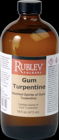 Picture of Natural Pigments Recalls Rublev Colours Gum Turpentine and Mineral Spirits Bottles Due to Risk of Serious Injury or Death from Child Poisoning; Violates Mandatory Standard for Child-Resistant Packaging