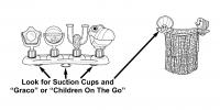 Drawing of Activity Tray with Suction Cups